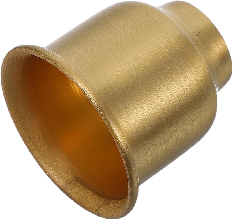 Brass Rolled Edge Candle Lamp Holder for Tealight and Votive Safe Decor Lighting - Image 1